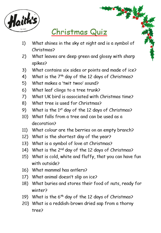 Christmas nature PDF.