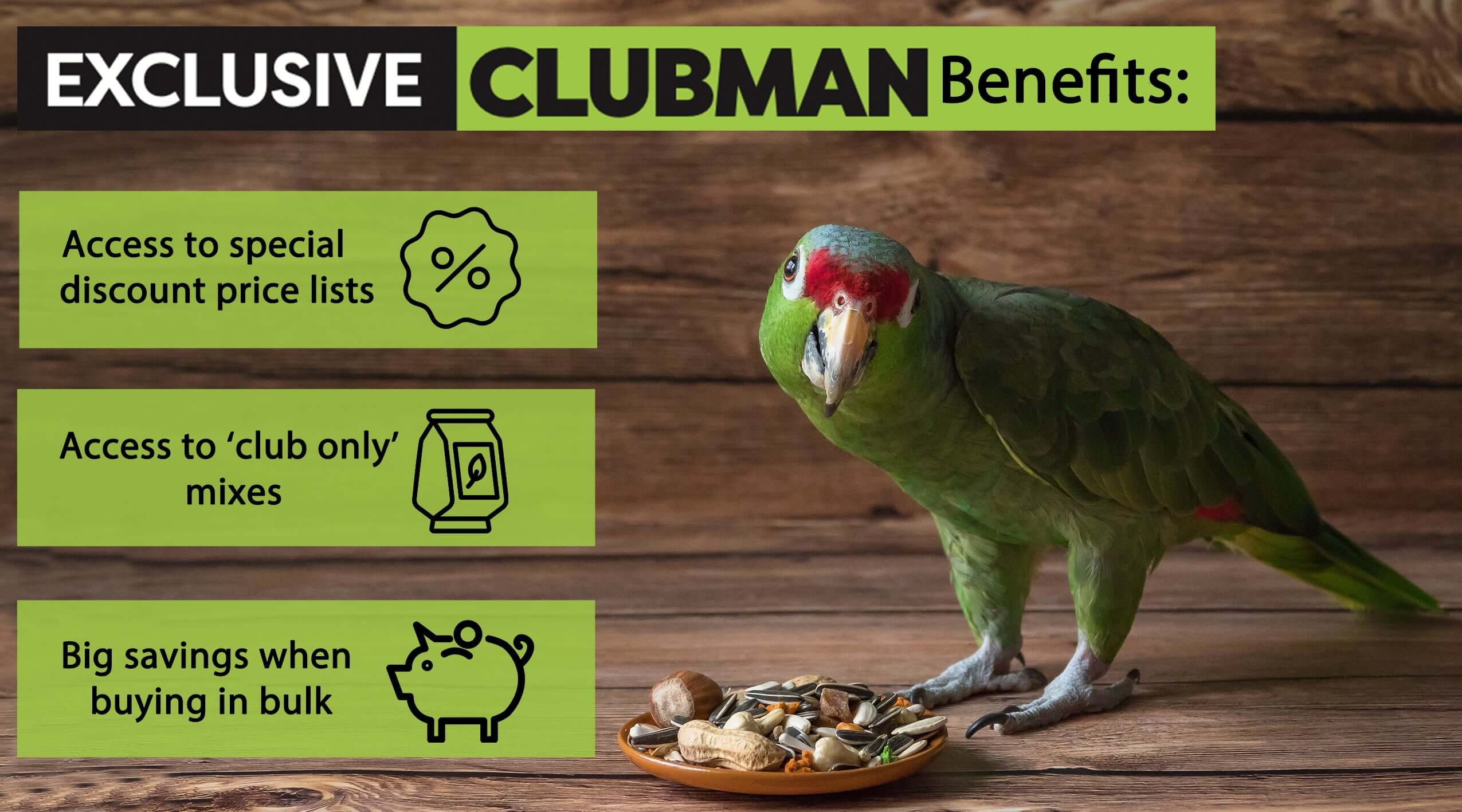 Clubman benefits infographic.