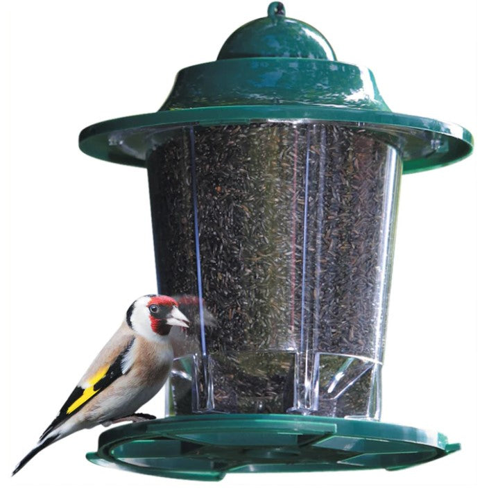 Green lantern niger feeder.