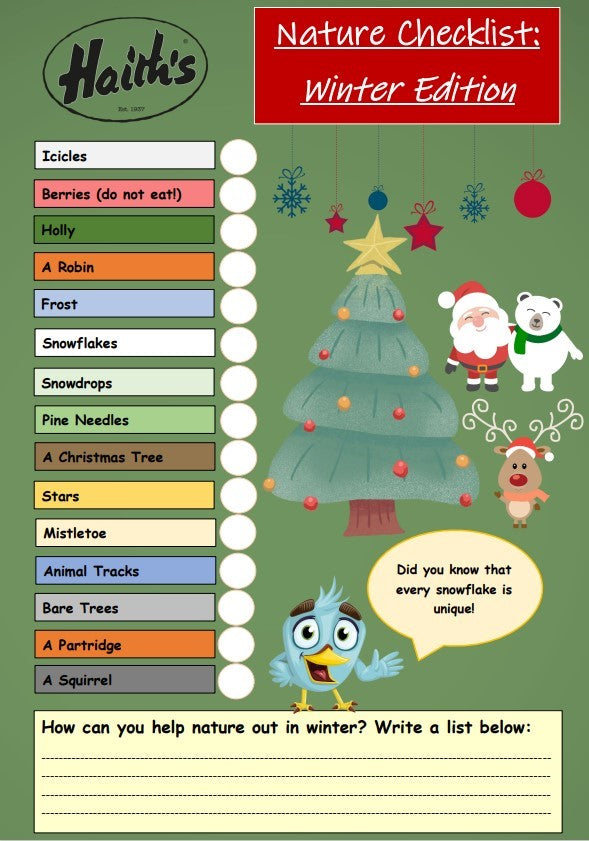 Winter Nature Checklist PDF