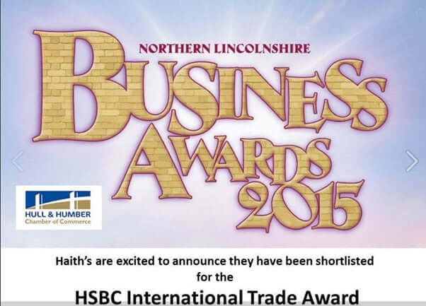 Haith's is runner-up for HSBC International Business Award