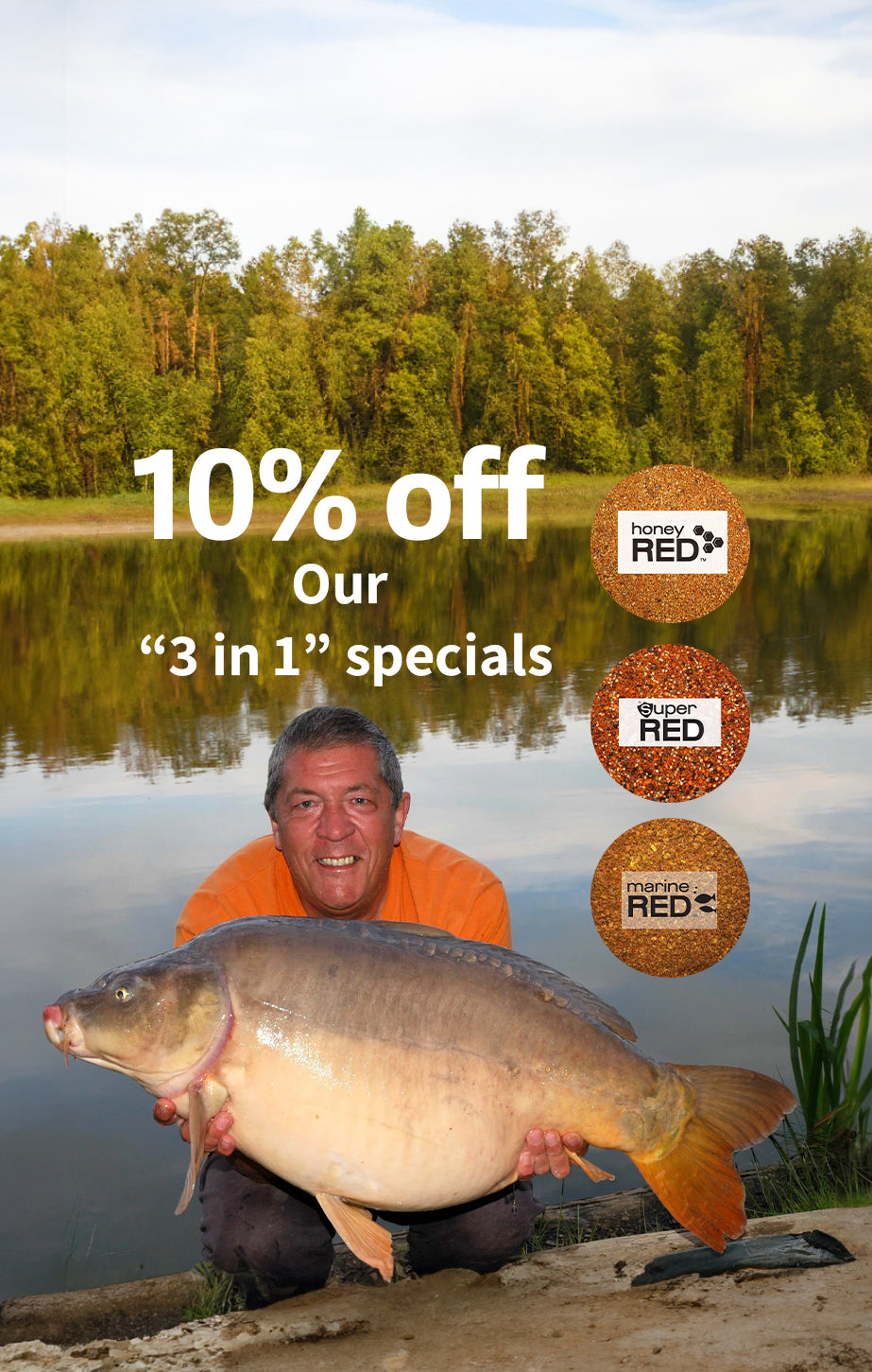 3-in-1 Robin Red Fishing Baits - 10% Off selected lines.