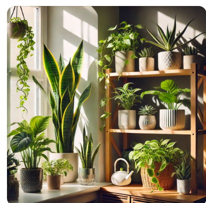 AI image of a group of houseplants