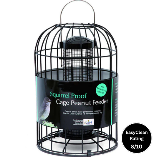 black wire caged feeder