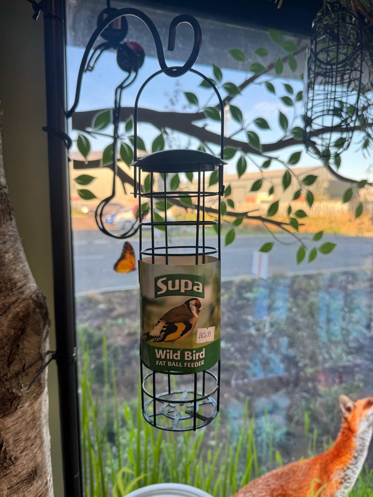 Green Wire Fat Ball Holder