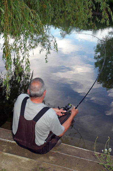 Ken Townley fishing with Haith's bird food fishing ingredients