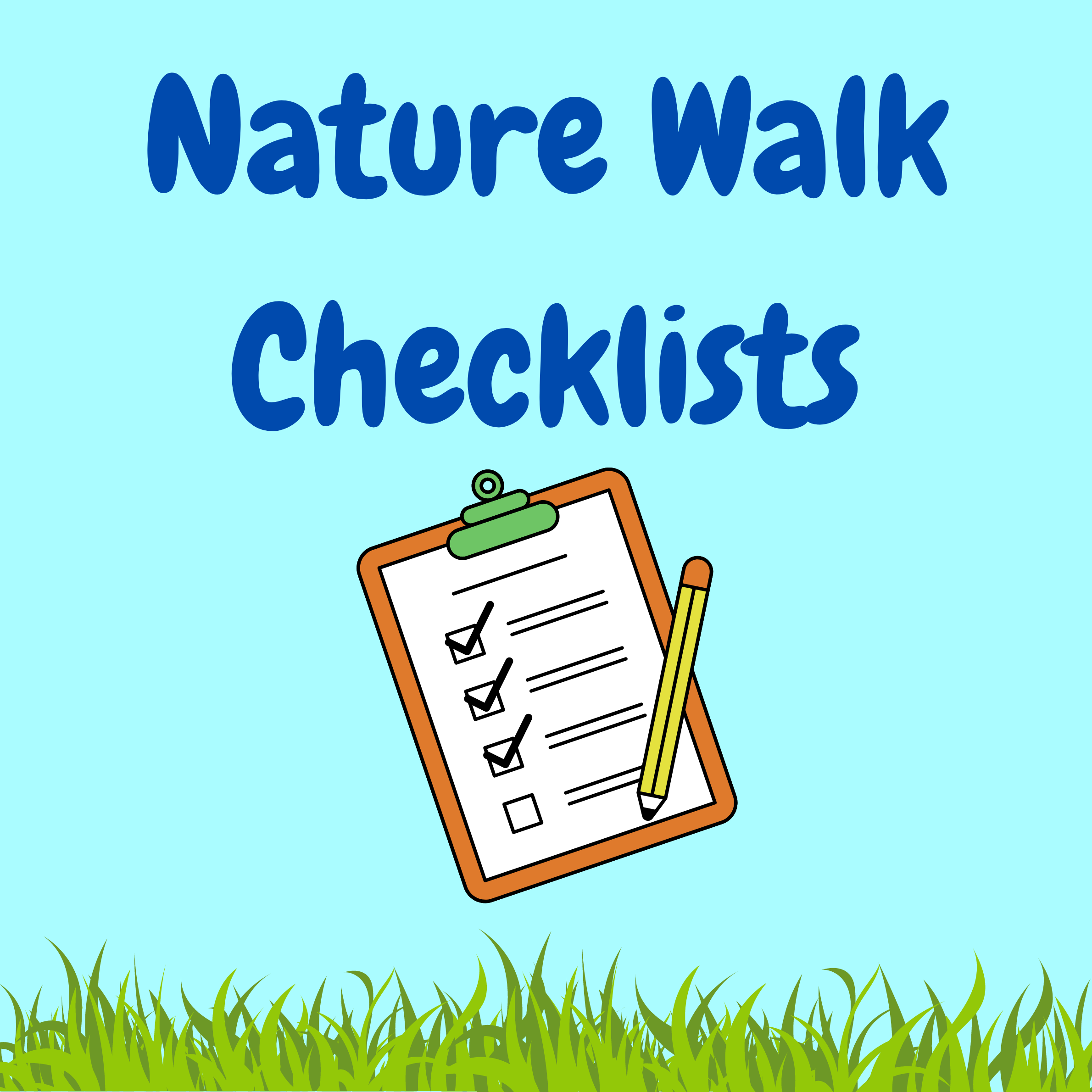 Blue nature checklist graphic. 