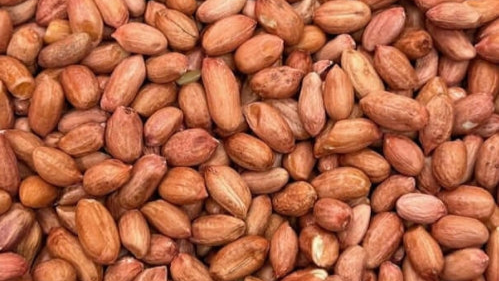 Close-up of a pile of peanuts