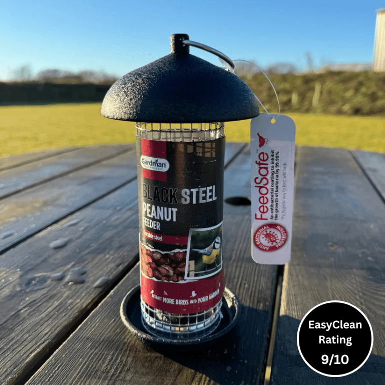 Black Steel Peanut Feeder - Haith's UK