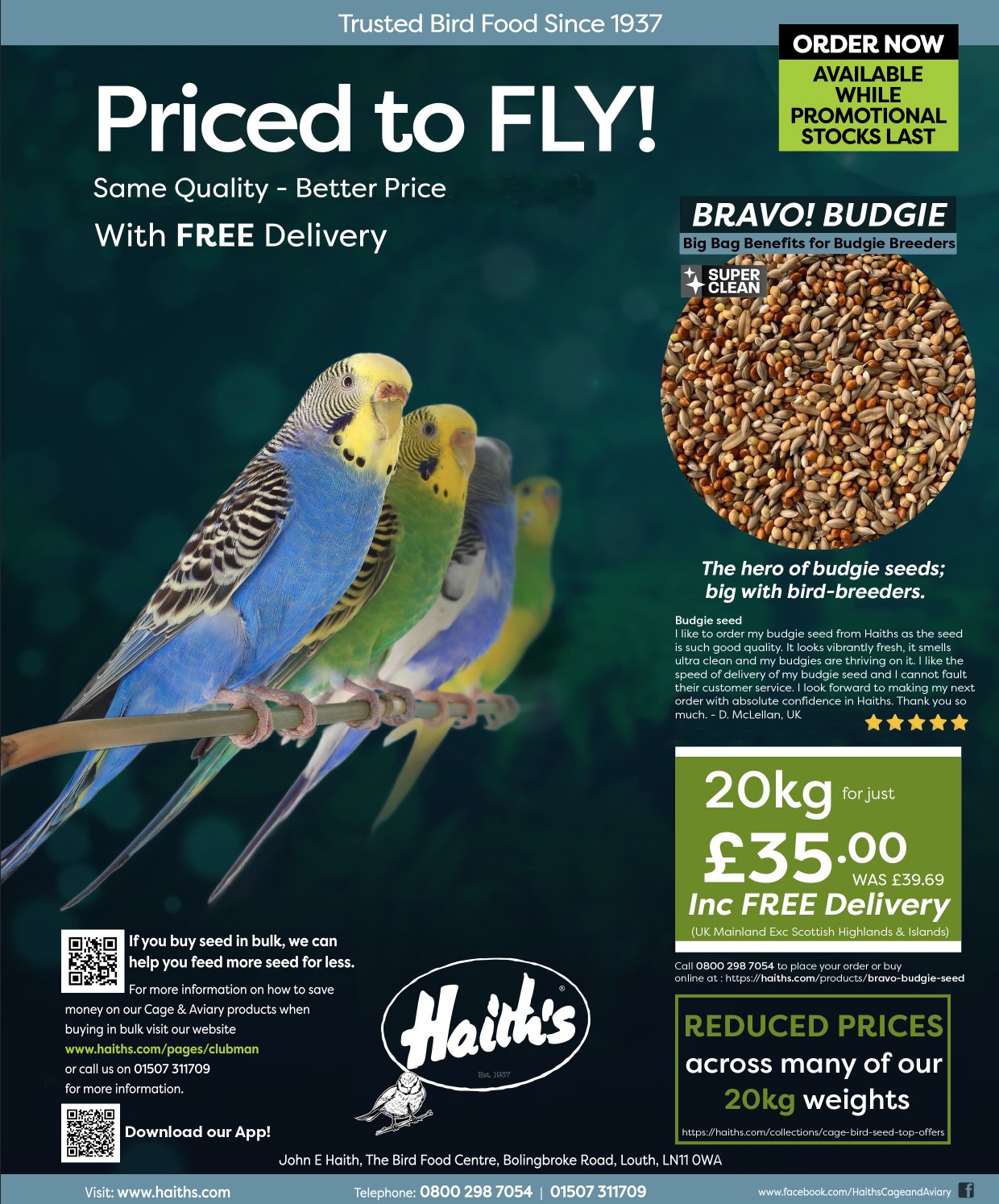 BRAVO! Budgie Seed™ - Haith's