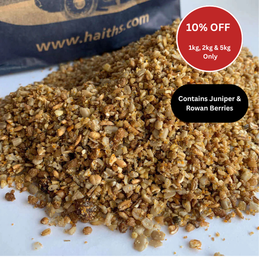 pile of seed with two logos on