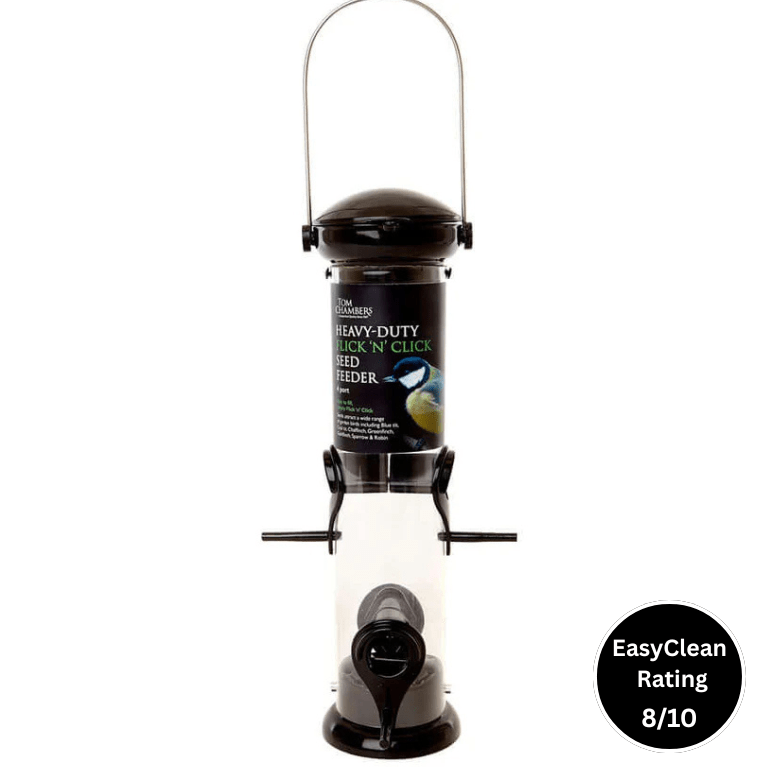 Heavy Duty Flick 'n' Click 4 Port Seed Bird Feeder - Haith's UK