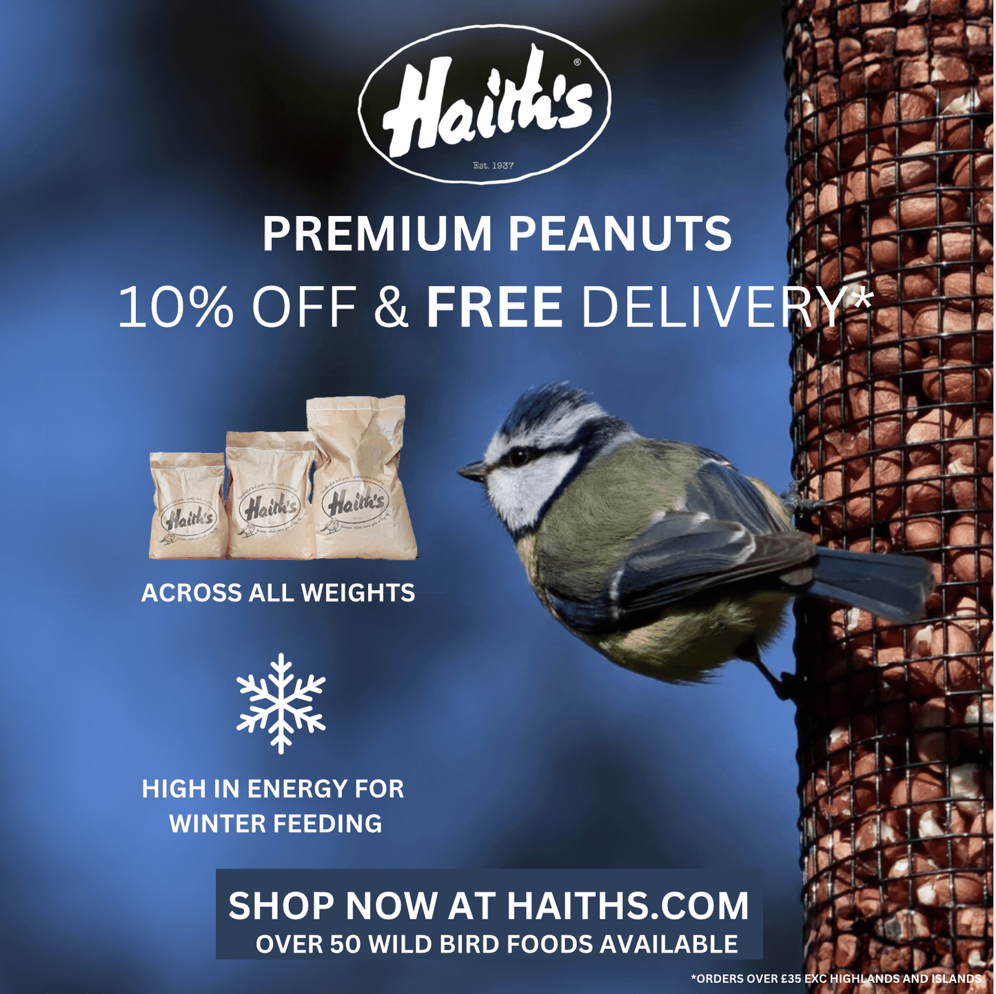 Peanuts for Birds - Premium Quality - Haith's