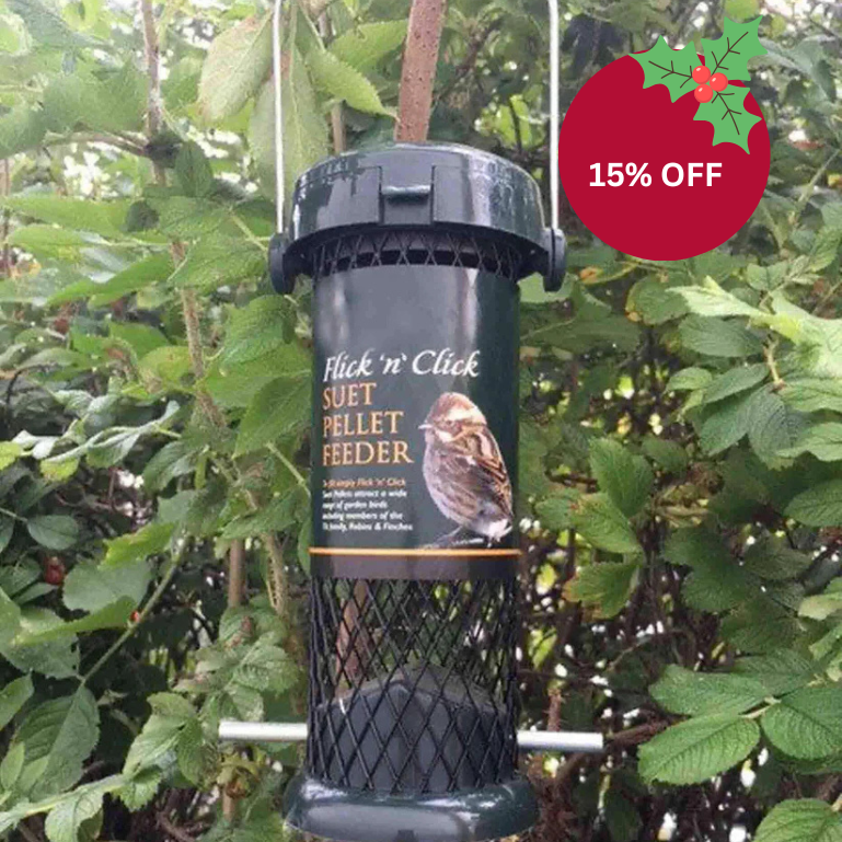 suet pellet feeder with logo