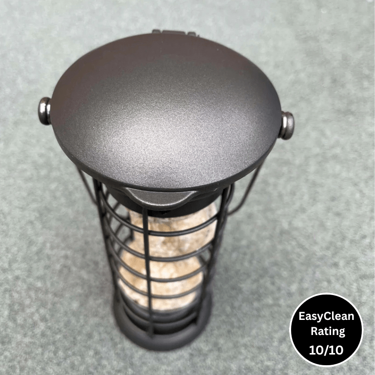 Pewter Flick 'n' Click Metal Fat Ball Bird Feeder - Haith's UK