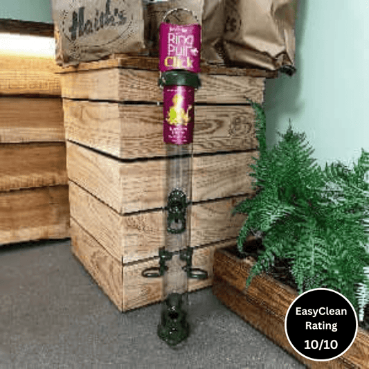 Ring Pull 'Click' Green Seed Feeder - Haith's UK