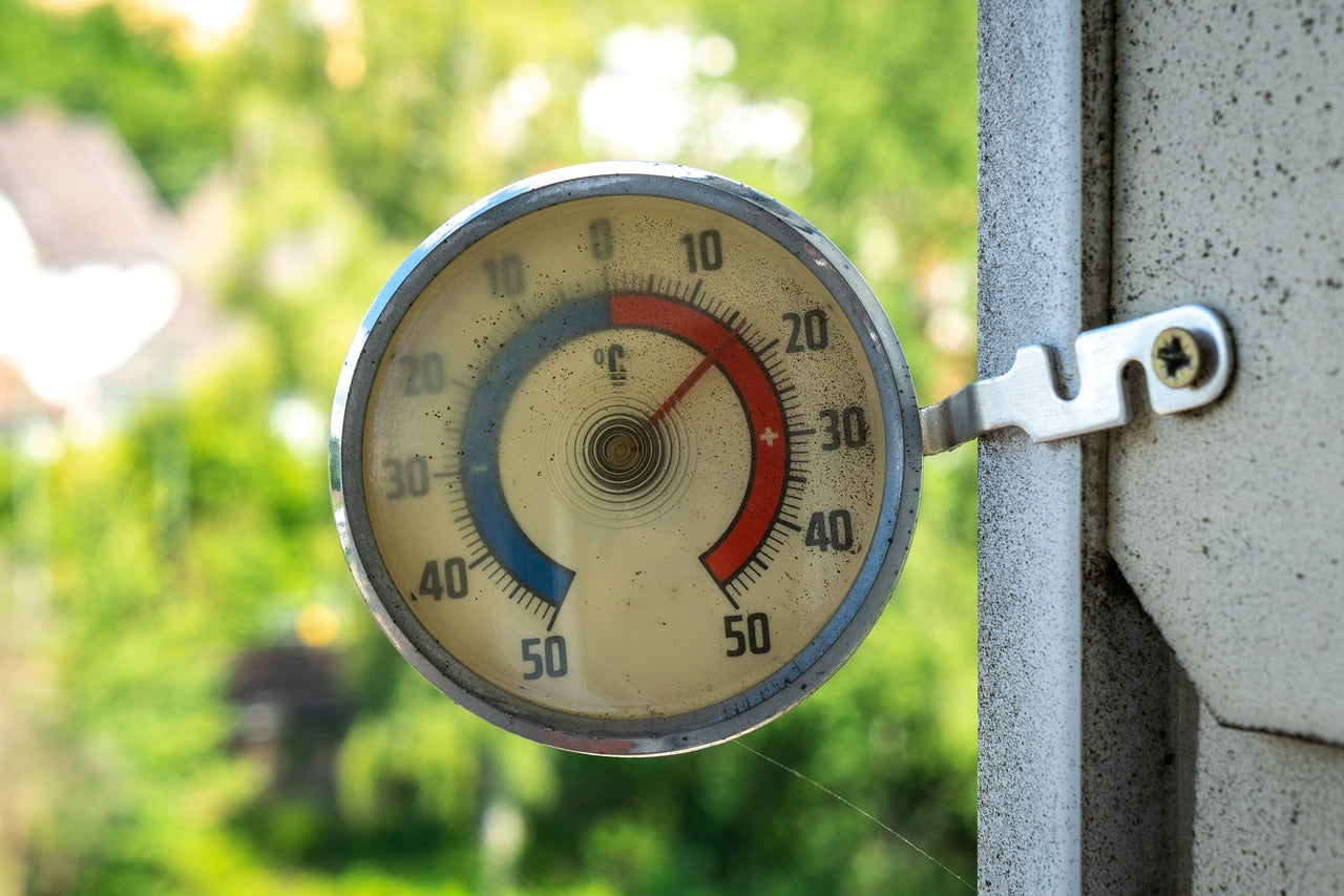 thermometer attached to a wall