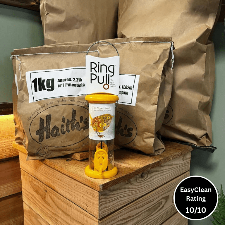 Yellow Ring Pull Niger Bird Feeder - Haith's UK
