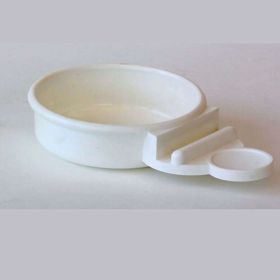 Round Egg Drawers are white durable plastic and are suitable for feeding soft foods.