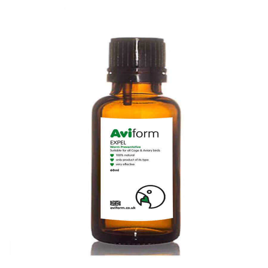 Aviform Expel is a safe and natural liquid serves as a preventative measure against worms - simply add a few drops to their drinking water.