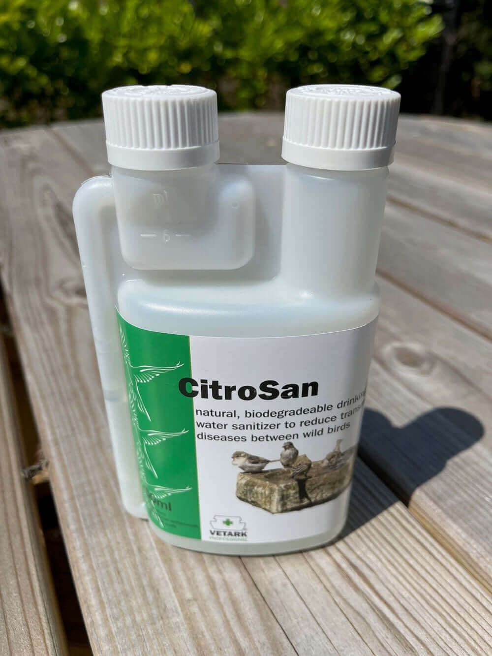 CitroSan comes in a 250ml bottle with built in 10ml measure it is non toxic, GM free and a natural sanitizer against a wide range of pathogens.
