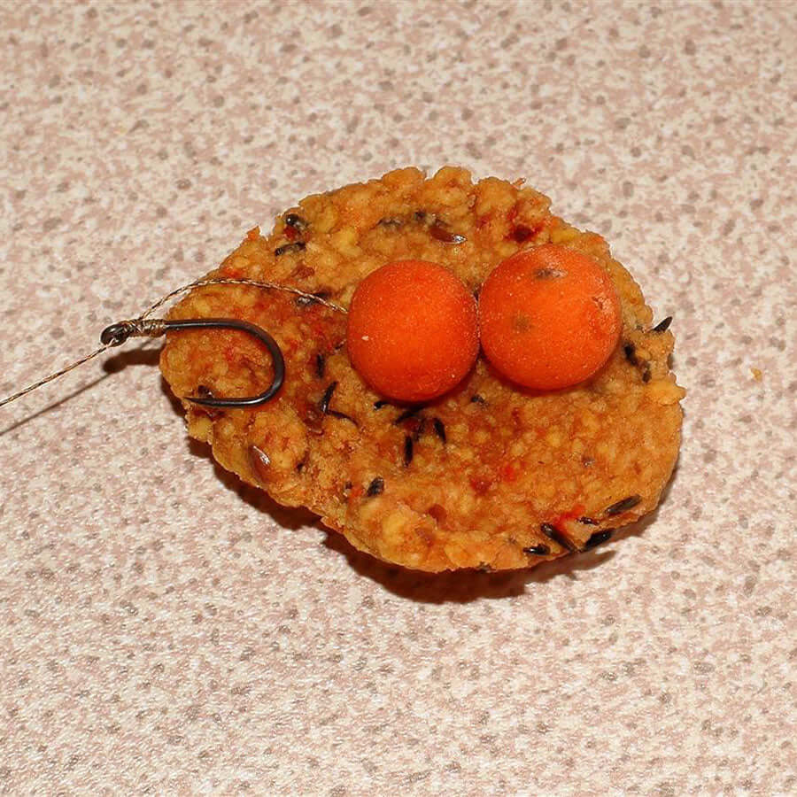 An orange boilie made using.