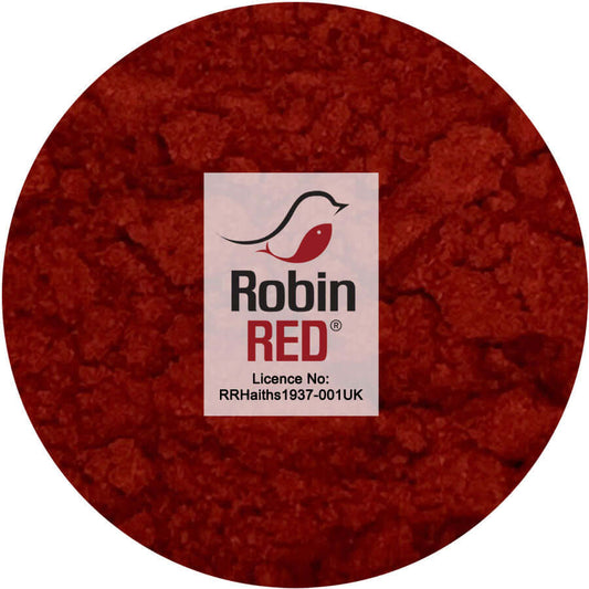 We believe Robin Red with natural colouring food to be every bit as effective as the original Robin Red* as a fishing bait.