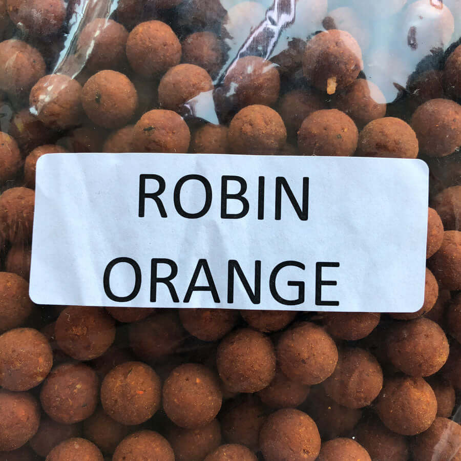 Boilies made using Robin Orange.  