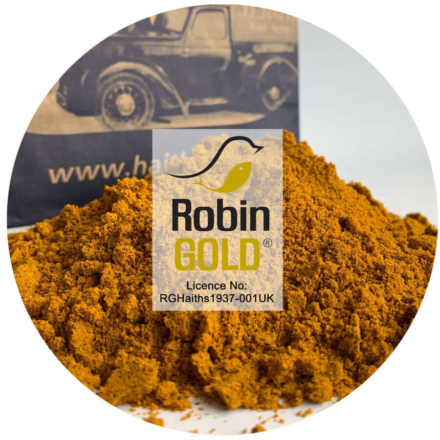 ROBIN GOLD® is a fishing bait that can be used in bait, groundbait, hookbaits, liquids, and can be labelled as a complementary feed for fish.