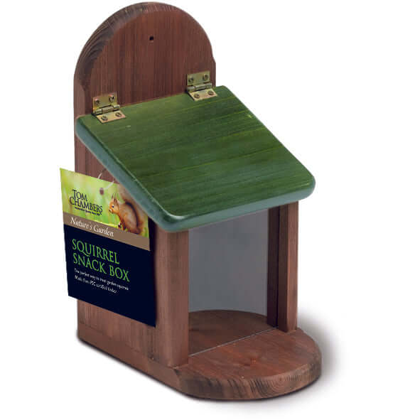 Haith's Squirrel Feeder - Snack Box, a dedicated feeder to deter squirrels from eating from feeders designed for garden birds. 