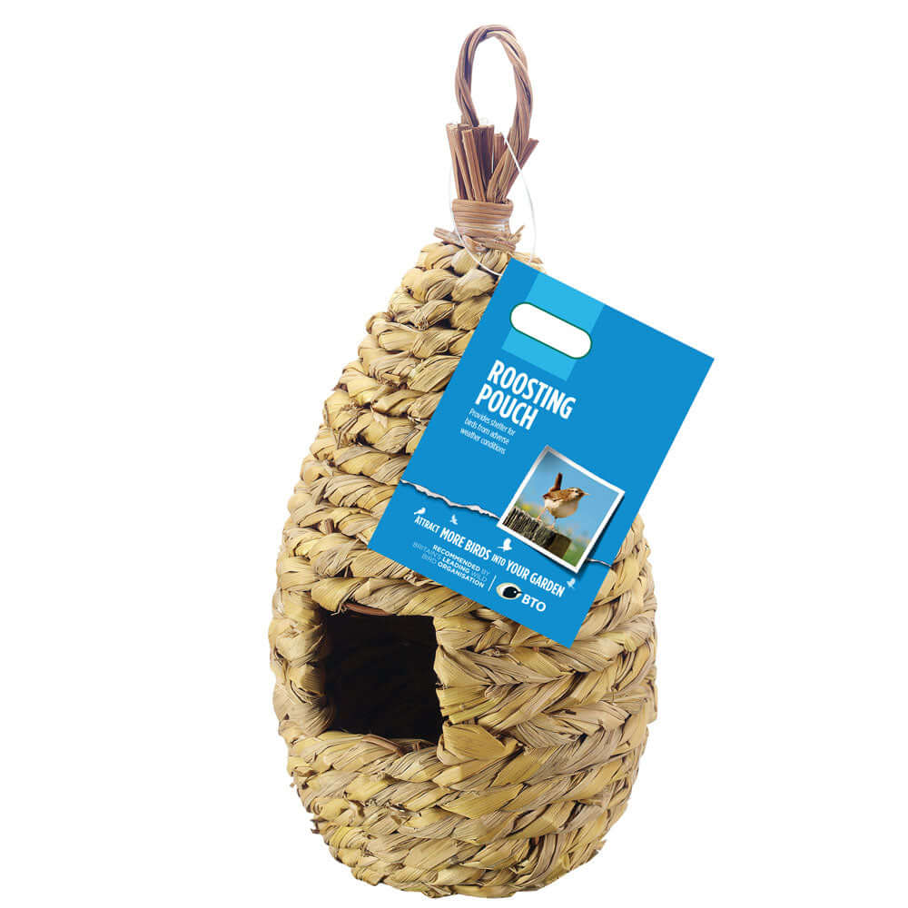 Neutral-coloured nesting pouch with square entrance, available from Haith's.